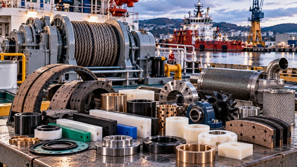 Skipsutstyr, vinsjbremser og industrikomponenter for maritim industri